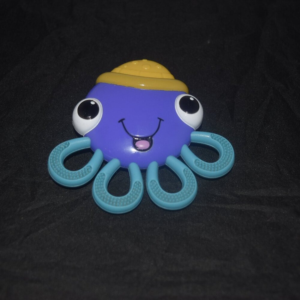 Nuby Vibe-eez Vibrating Teether - Purple Octopus - Sensory Soothing Baby Toy